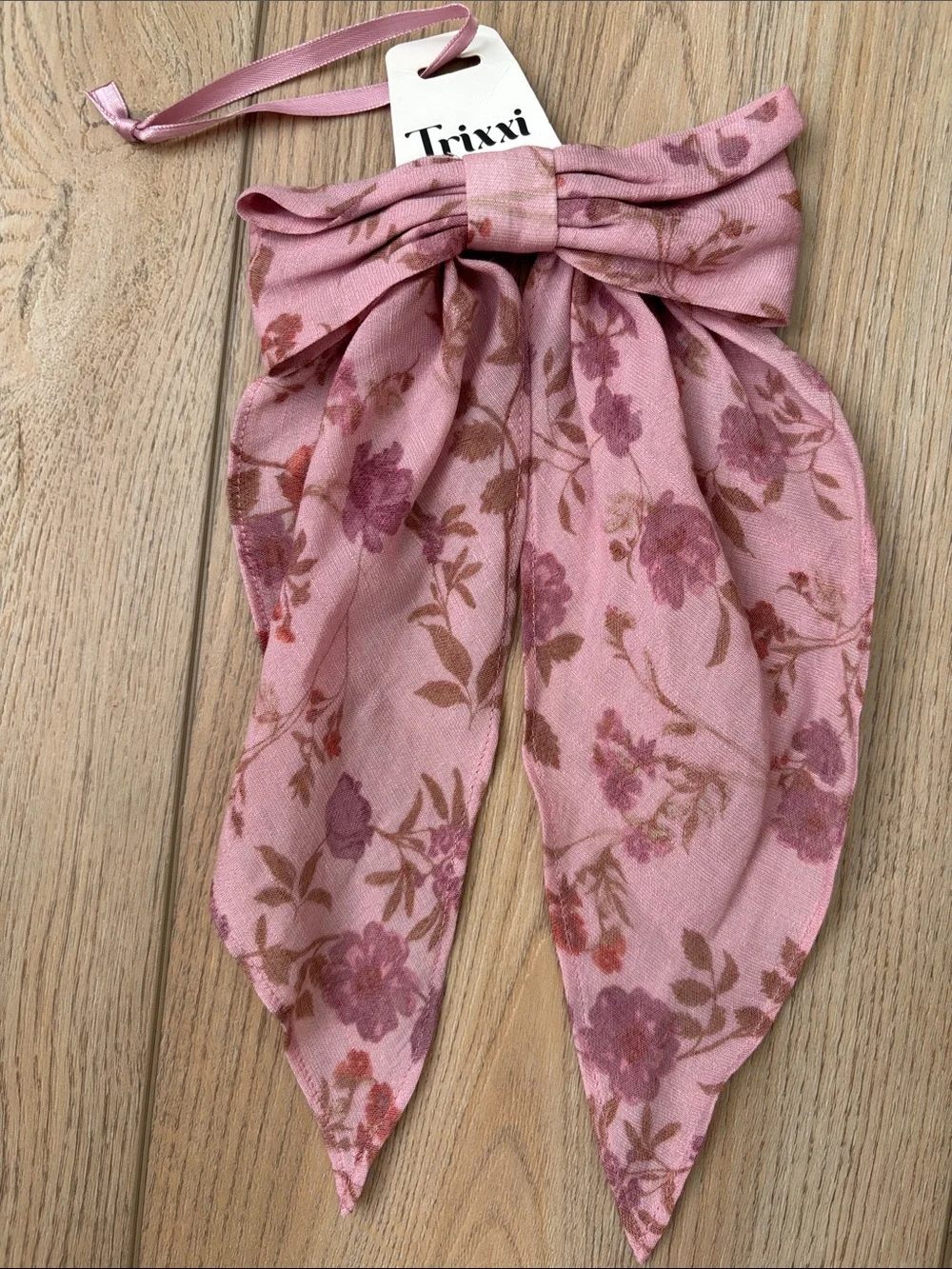 2 Piece Hair Fashion Set Floral Hair Bow Clip & Mauve Sequin Headband Soft Girl